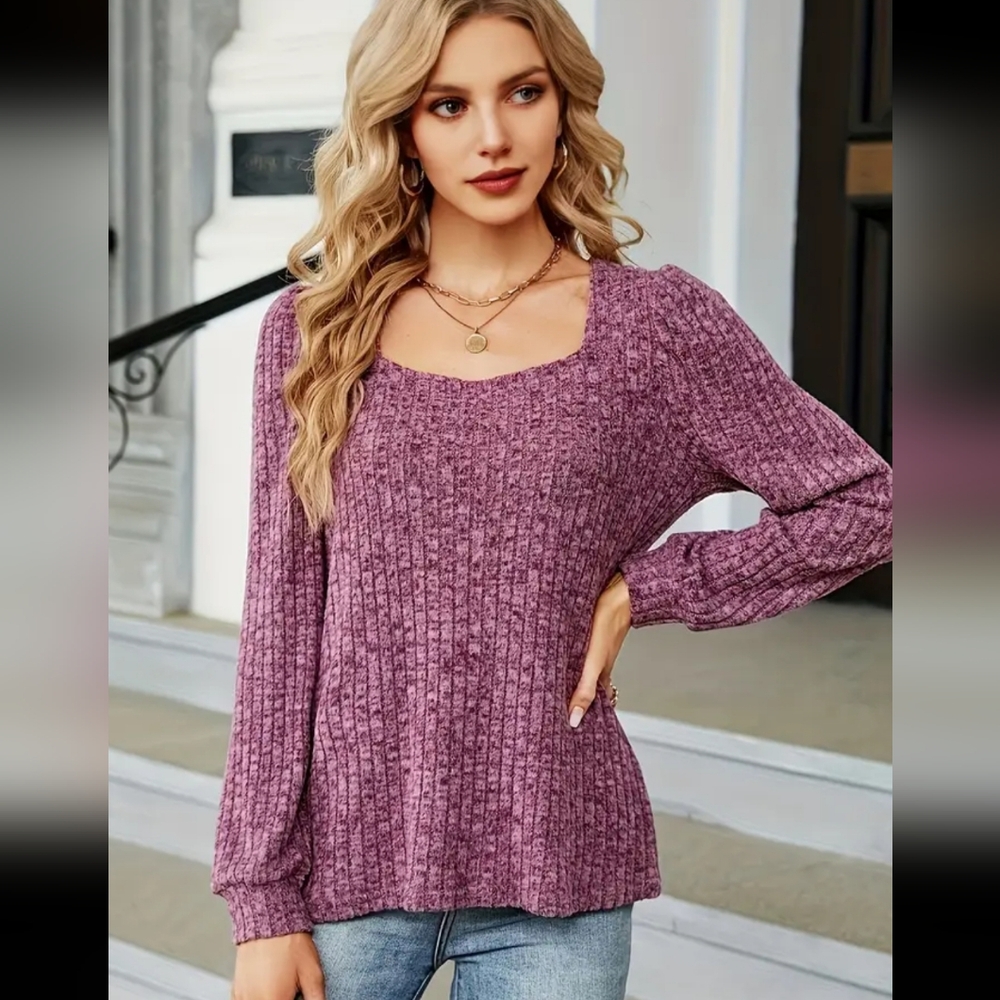 Last One RIBBED Soft Warm Feminine Top